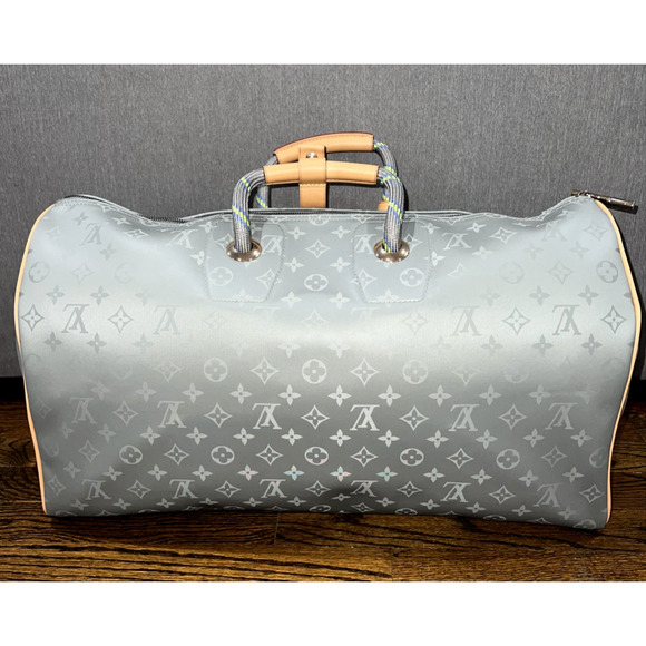 Louis Vuitton Keepall Bandouliere 50 Titanium Grey Duffle Weekend Travel Bag - Picture 6 of 12